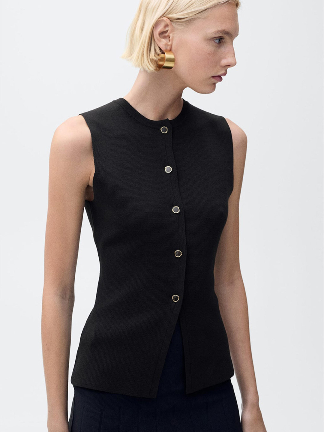 MANGO Waistcoat-Style Vest Top