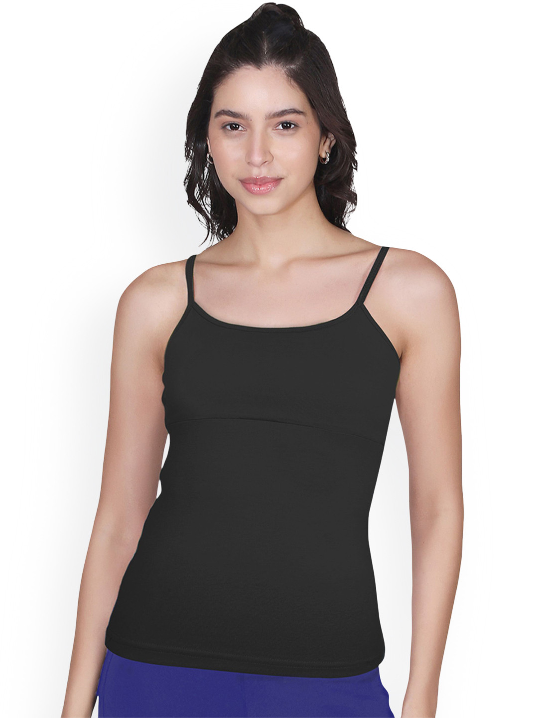DChica Women Lightly Padded Cotton Camisole