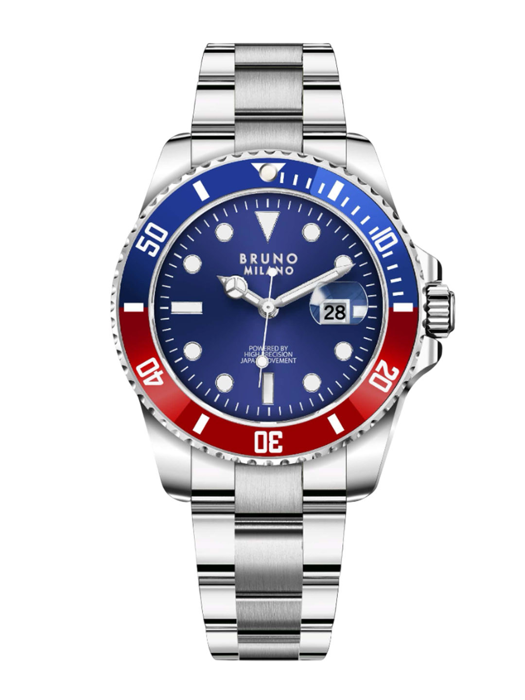 Bruno Milano Men Stainless Steel Bracelet Style Straps Analogue Watch BM1001-01