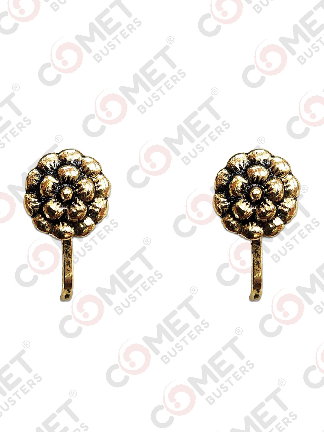 Comet Busters Gold-Plated Ring Non Piercieng Nosepin
