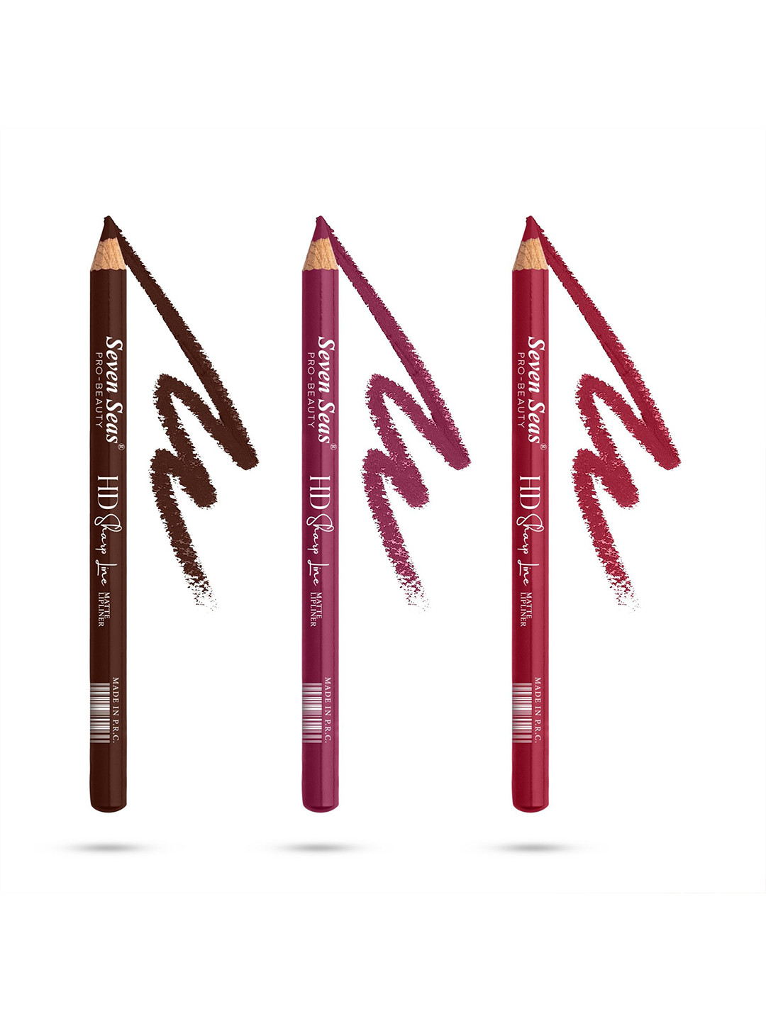 Seven Seas Set Of 3 HD Sharp Line Long Lasting Lip Liner -  Shade- 04- 05- 06