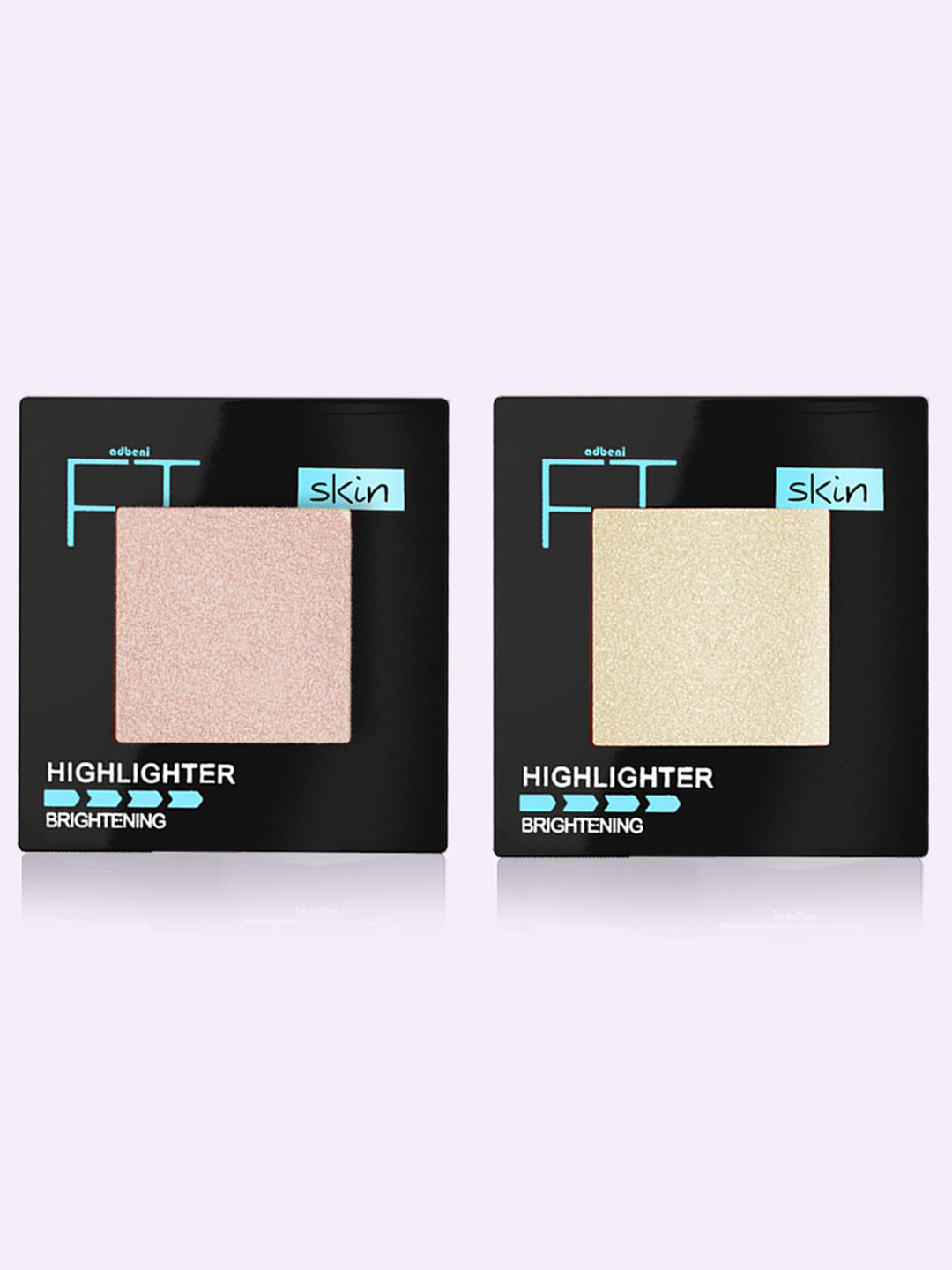 Adbeni Set Of 2 Imported Color & Strokes Baked Highlighter - Shade - 02 - 01