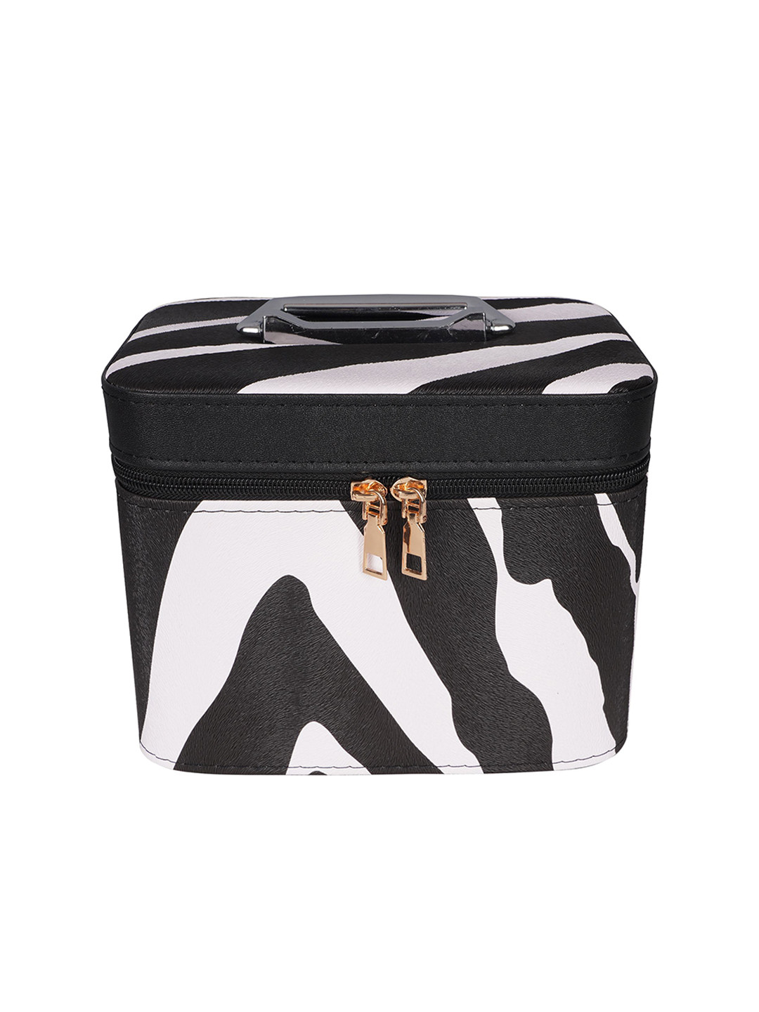 Cameleon Black & White Printed Makeup Organizer