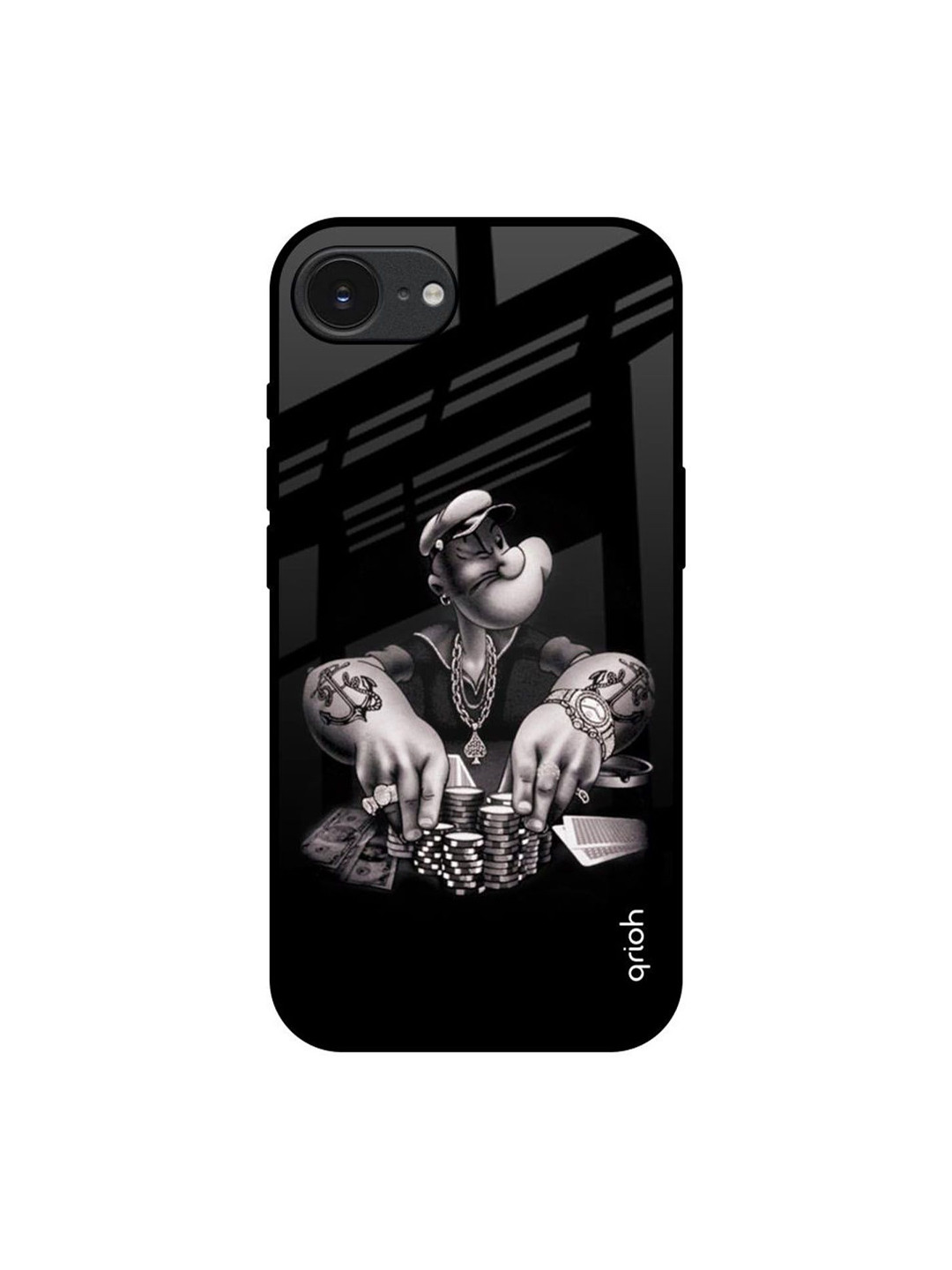 QRIOH Gambling Problem Apple iPhone 16e Impact Resistant Back Case