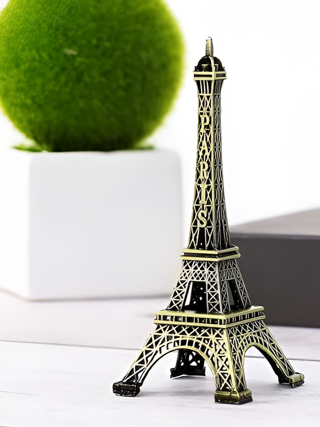 Babymoon Eiffel Tower Black Wood Natural Living Room Medium Showpiece - 9.9 Inches