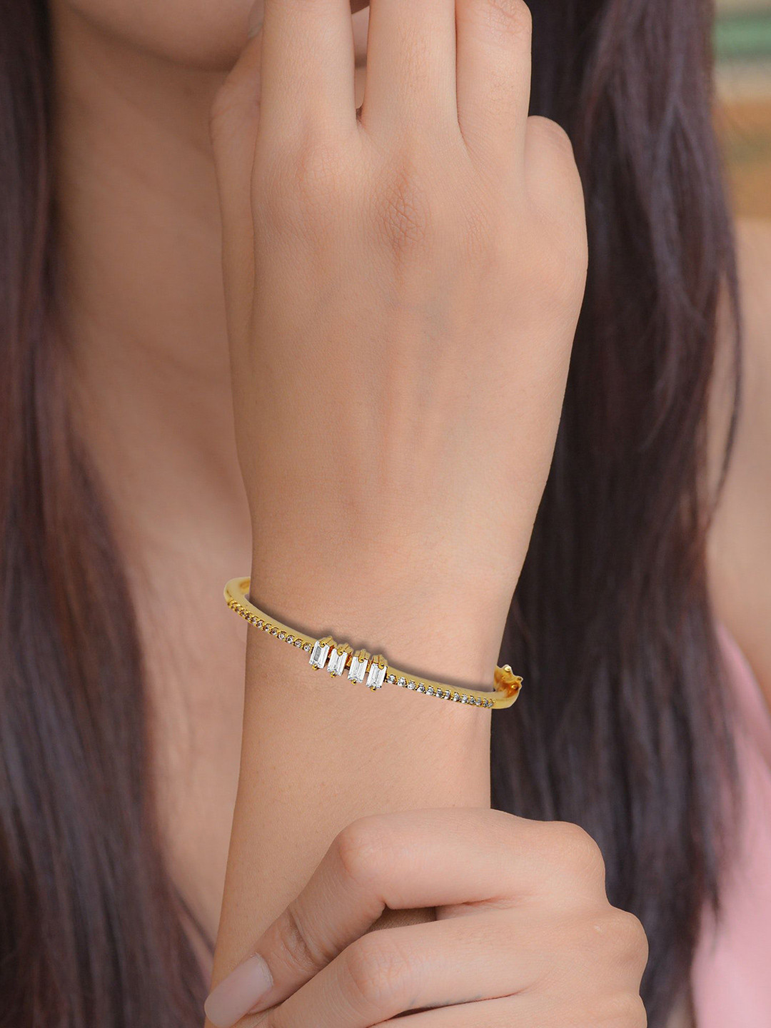 Comet Busters Gold-Plated Bangle-Style Bracelet