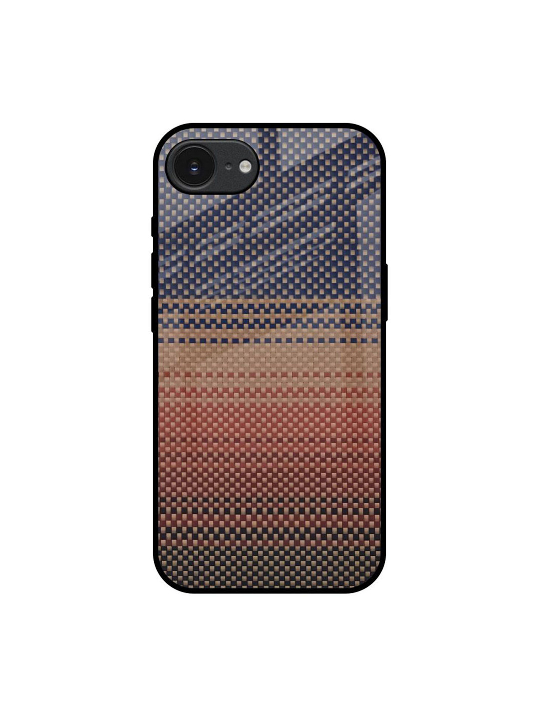 QRIOH Fiber Artistry Geometric Apple iPhone 16e Impact Resistant Back Case
