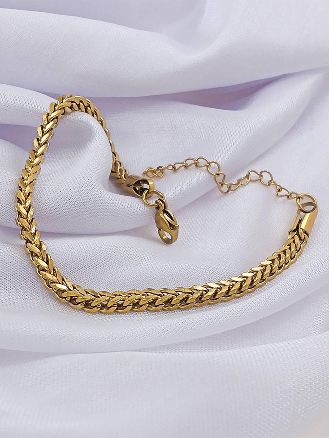 Saizen Gold-Plated Stainless Steel Curb Link Bracelet