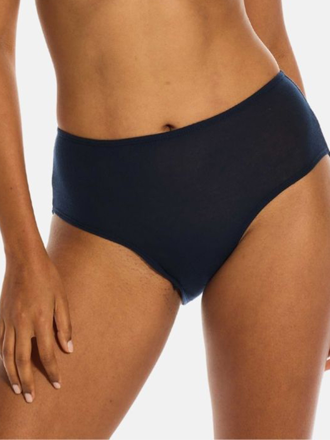 Butt-Chique High-Rise Panty Brief (Midnight Blue) | Full Back Coverage, High-Rise Brief