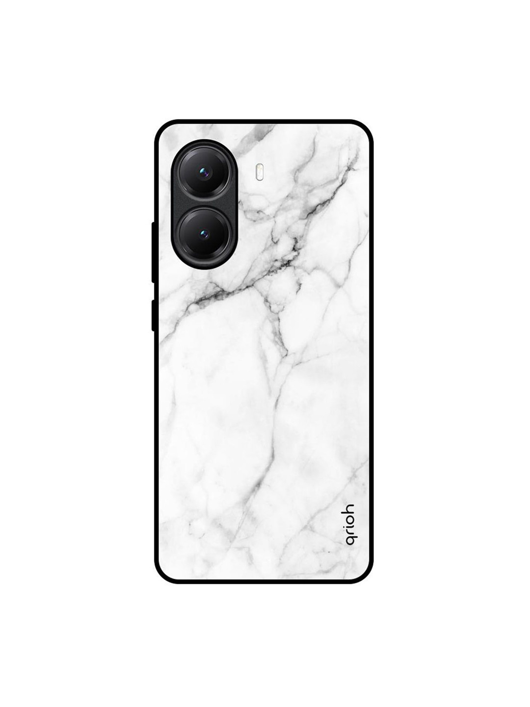 QRIOH Modern White Marble Poco X7 Pro 5G Impact Resistant Back Case
