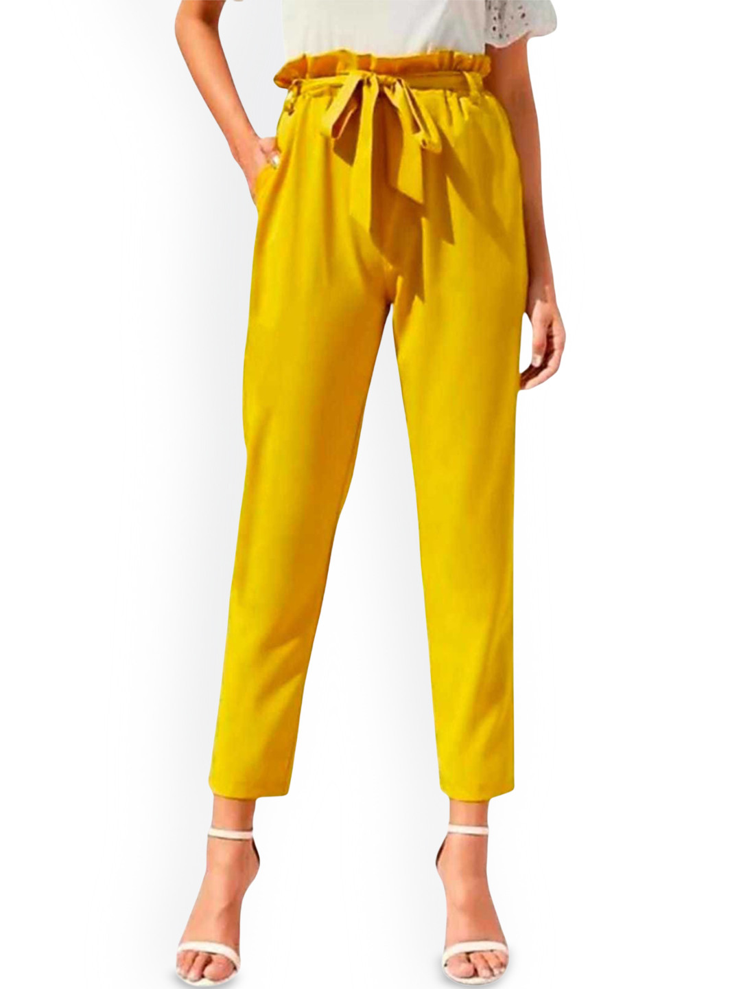 MS BOTTOM Women Pleated Trousers
