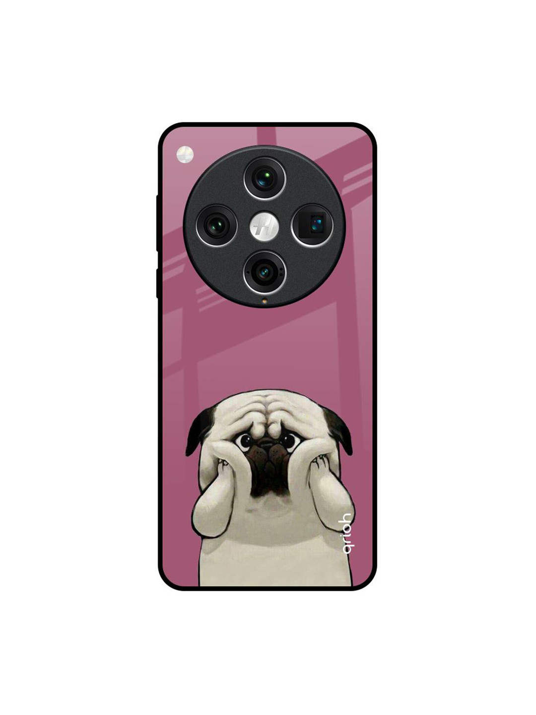 QRIOH Funny Pug Face Oppo Find X8 Pro Impact Resistant Back Case