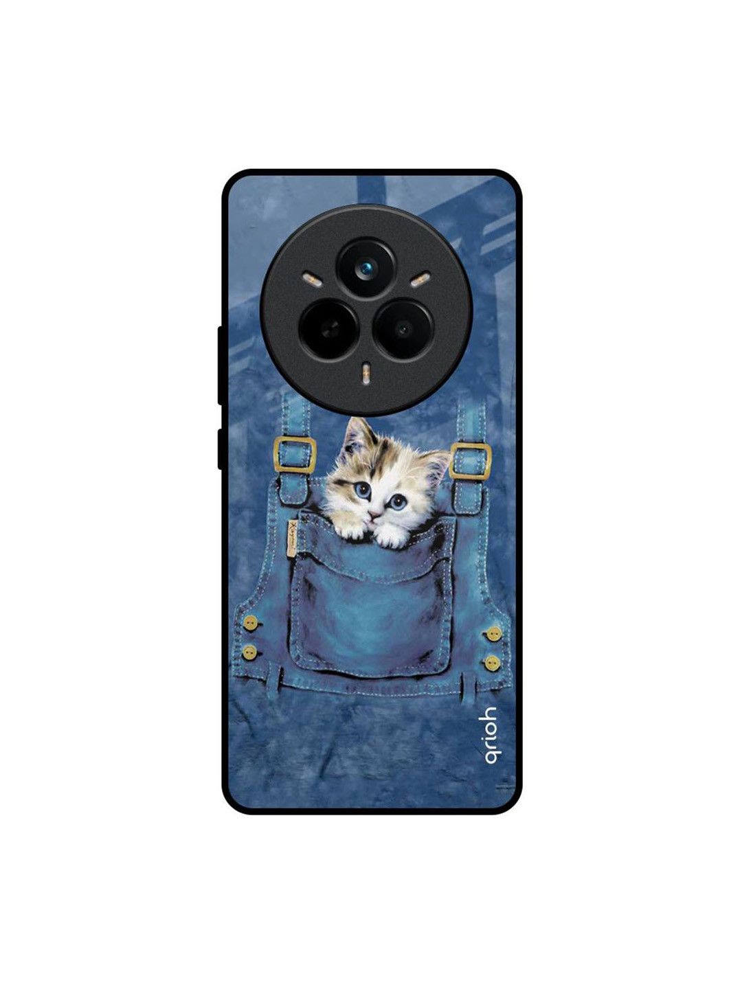QRIOH Kitty In Pocket Realme 14 Pro 5G Impact Resistant Back Case