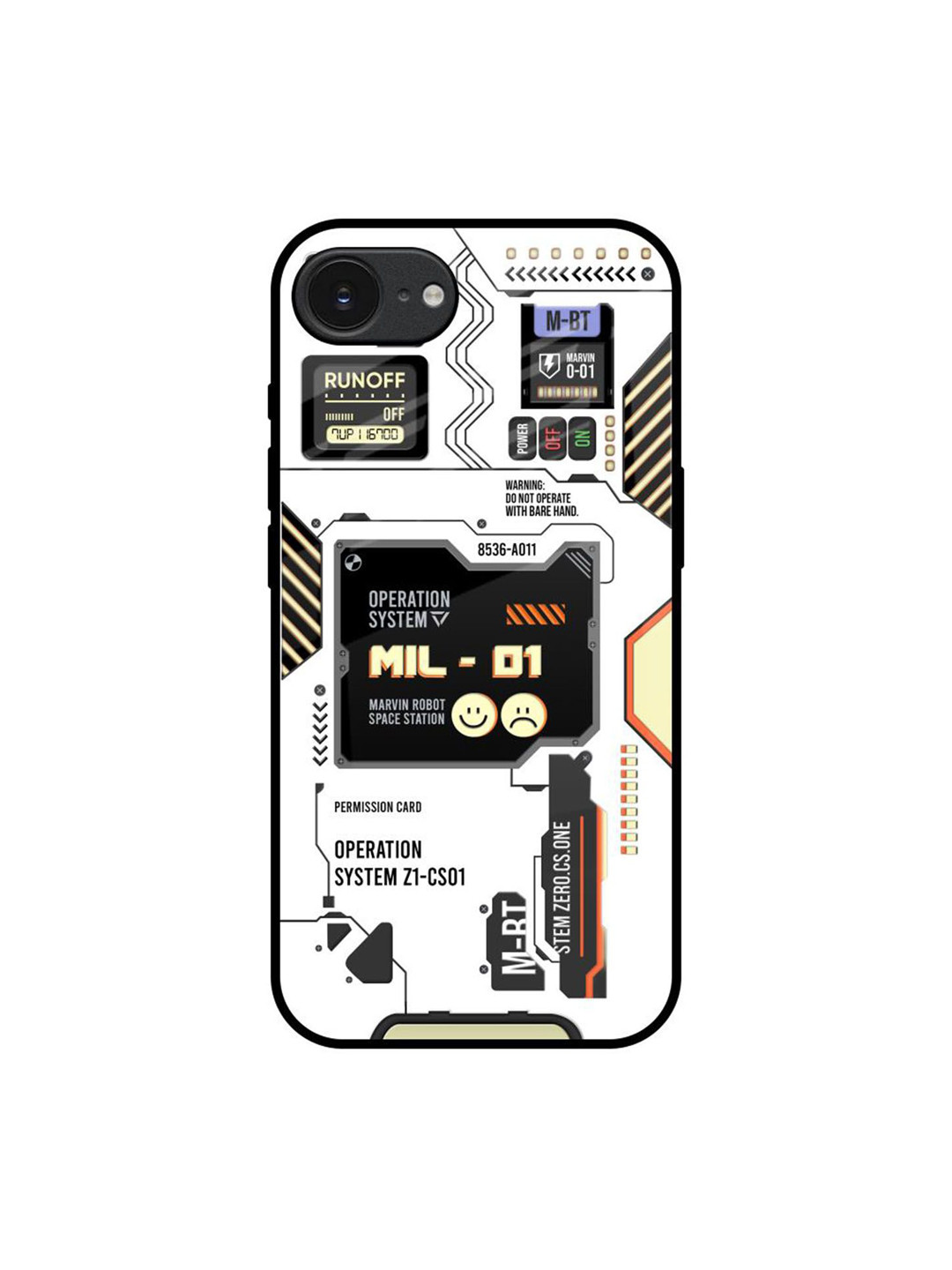 QRIOH Tech Display Apple iPhone 16e Impact Resistant Back Case