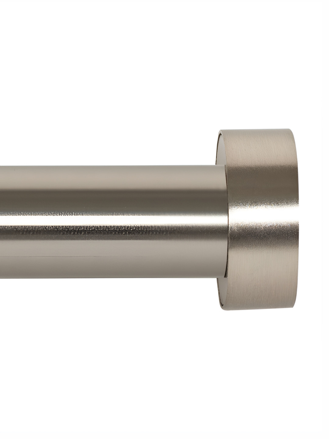 Deco Window Silver-Toned Adjustable Curtain Rod With Brackets