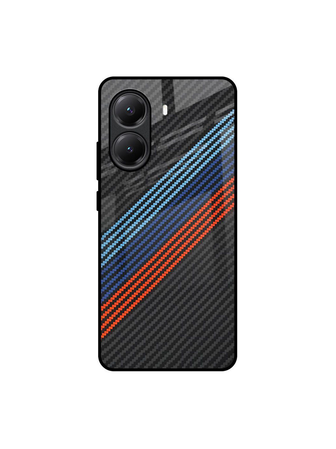 QRIOH Carbon Inspired Geometric Poco X7 Pro 5G Impact Resistant Back Case