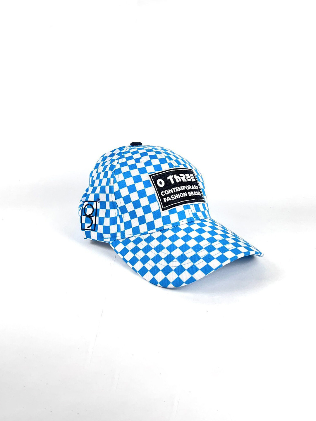 O THREE Men Checked Baseball Cap