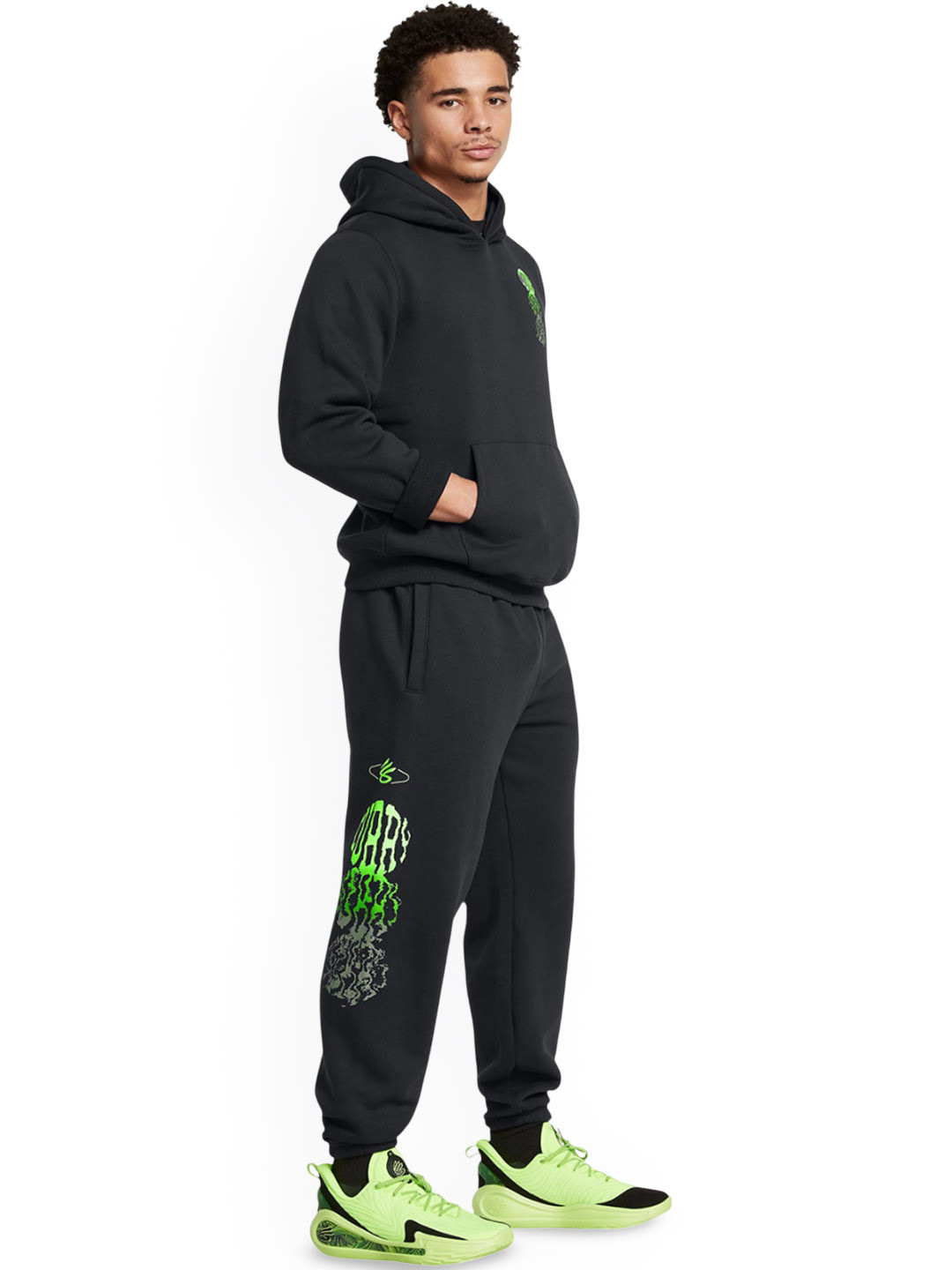 UNDER ARMOUR Men Curry Splash Graphic Printed Relaxed Fit Joggers