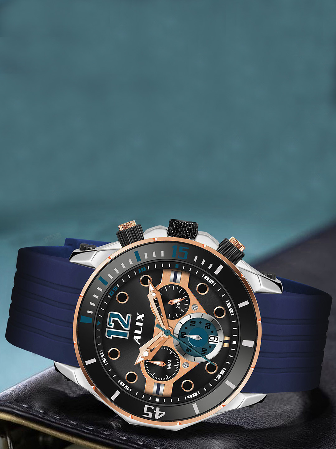 ALIX Men Printed Dial & Straps Analogue Watch AL3015T_RGBE