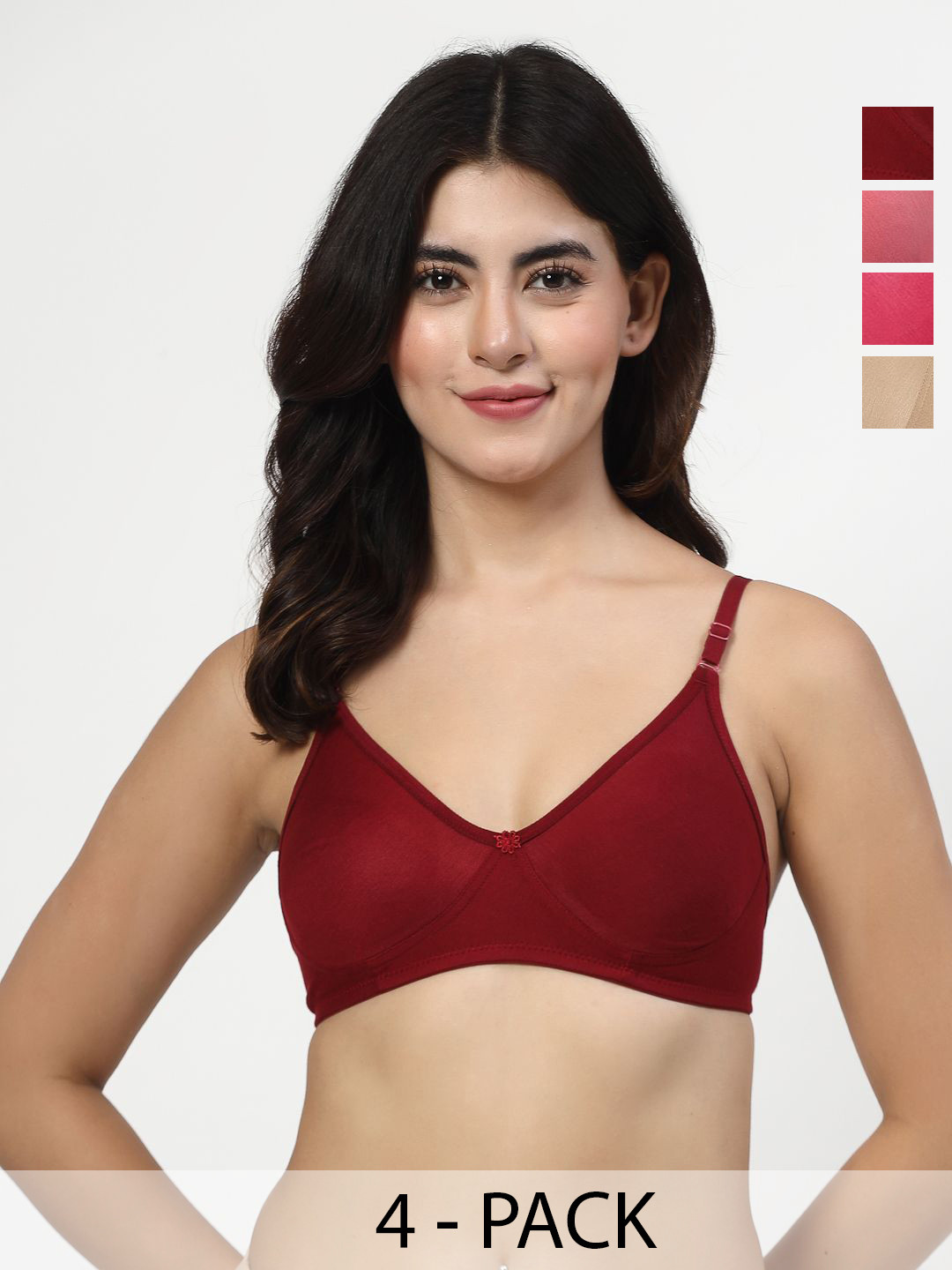 LILY Pack Of 4 Full Coverage T-shirt Bra