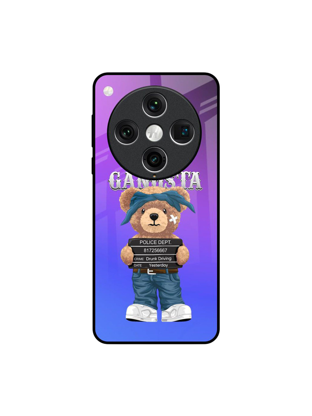 QRIOH Gangsta Bear Oppo Find X8 Pro Impact Resistant Back Case
