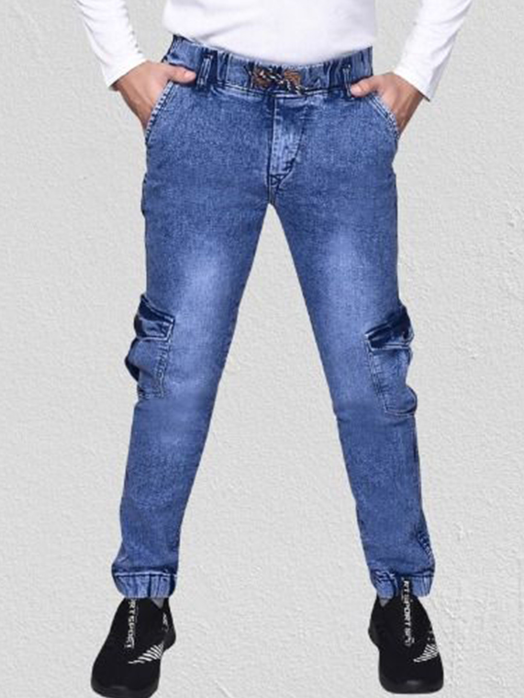 BUZZIC FASHION UNLIMITED Men Regular Fit Heavy Fade Cargo Styles Jean