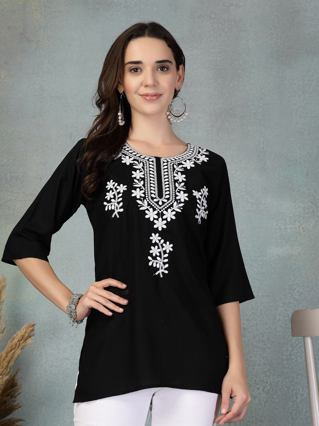 Clora Creation Women Embroidered Tunic