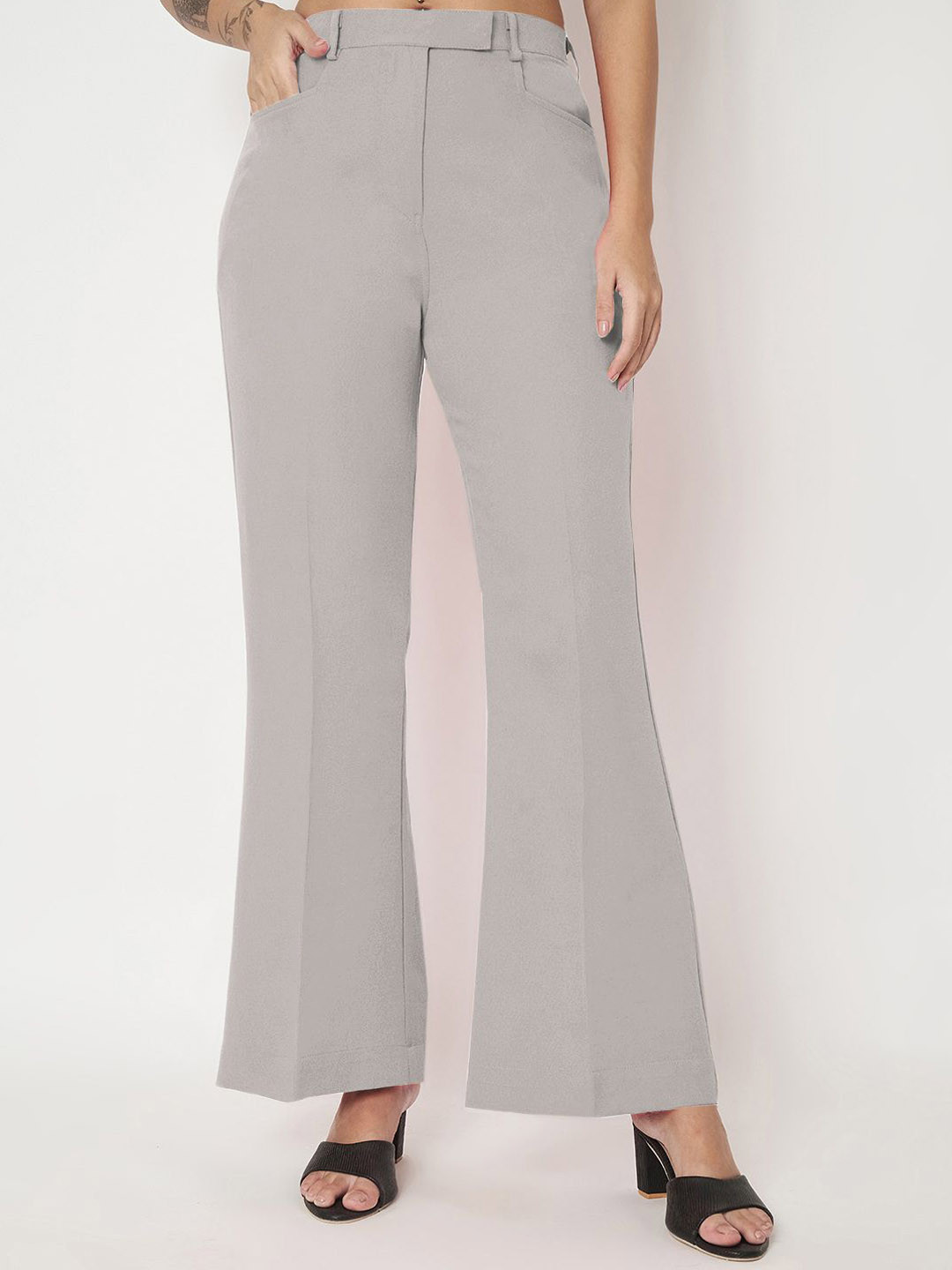 BRINNS Women Regular Fit Smart Wide Leg Trousers
