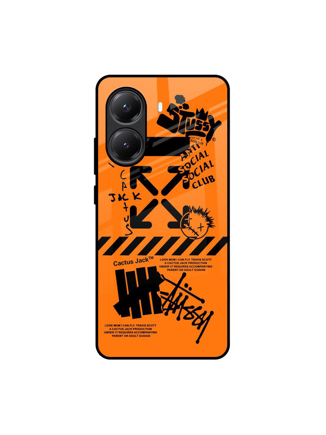 QRIOH Anti Social Club Poco X7 Pro 5G Impact Resistant Back Case