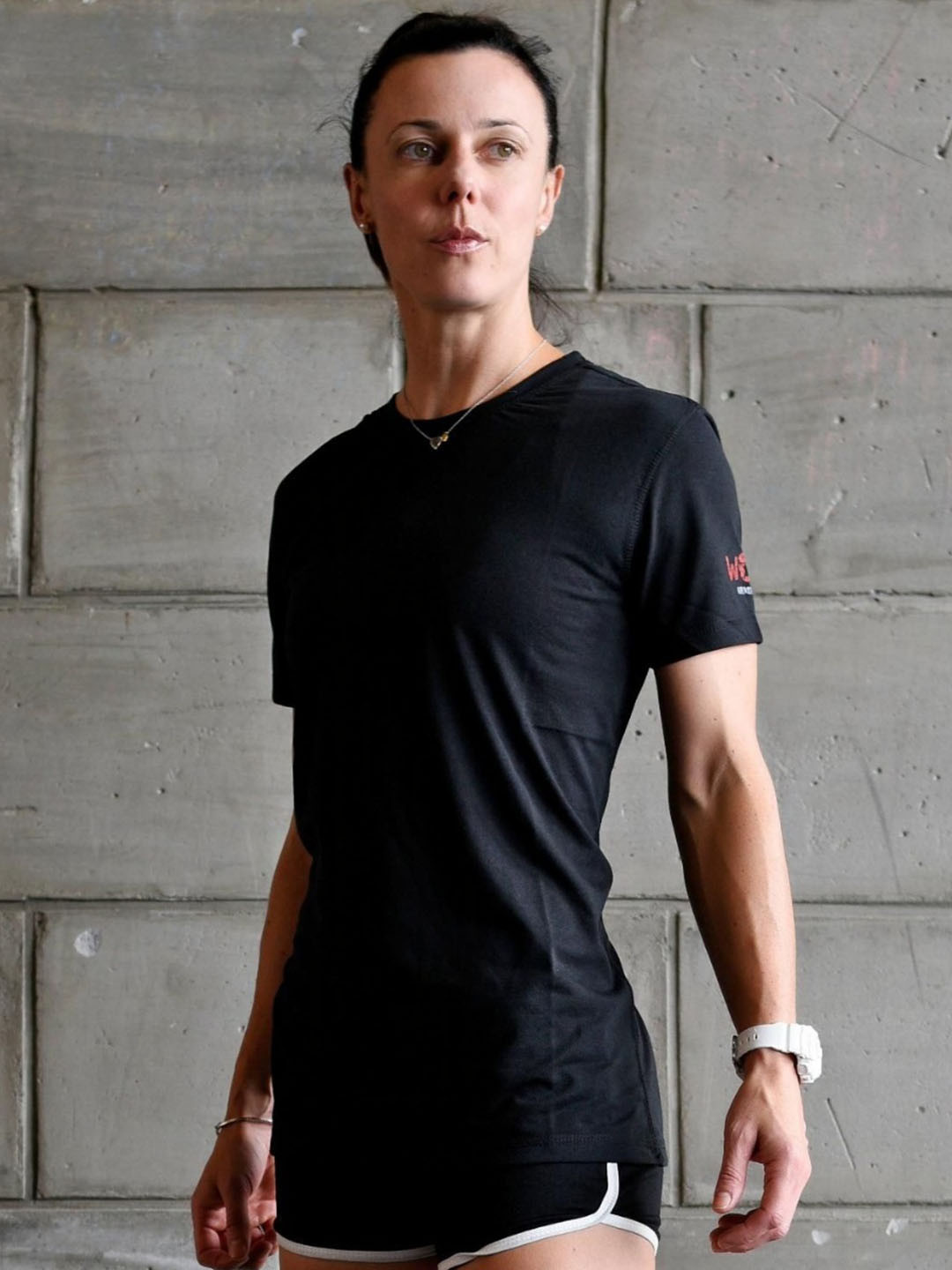 Wod Armour Women Solid Round Neck T-shirt