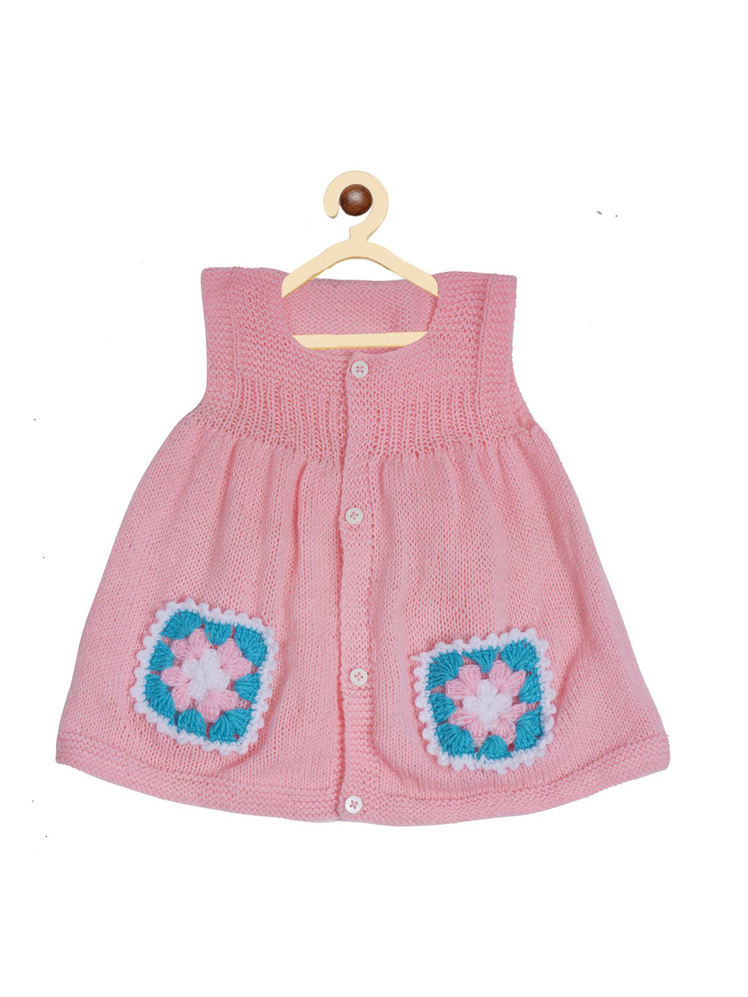 LITTLE CROCHE CREATIONS Girls Gathered or Pleated Empire Dress