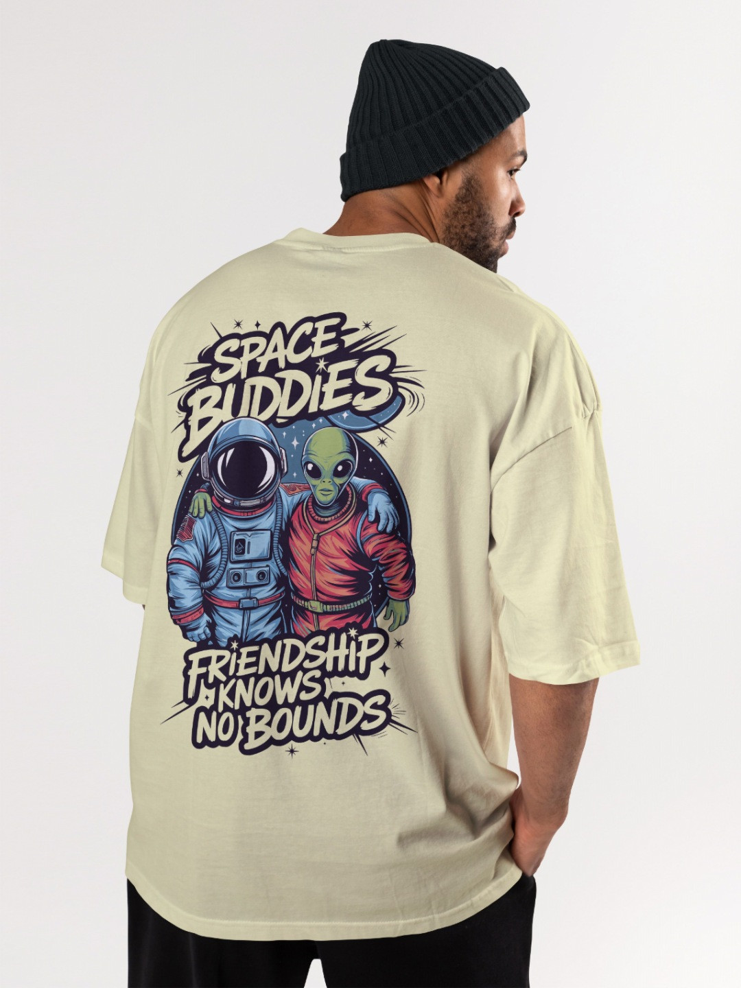 RAPTOR BROTHERS Men Graphic Printed Round Neck Cotton Oversized T-shirt