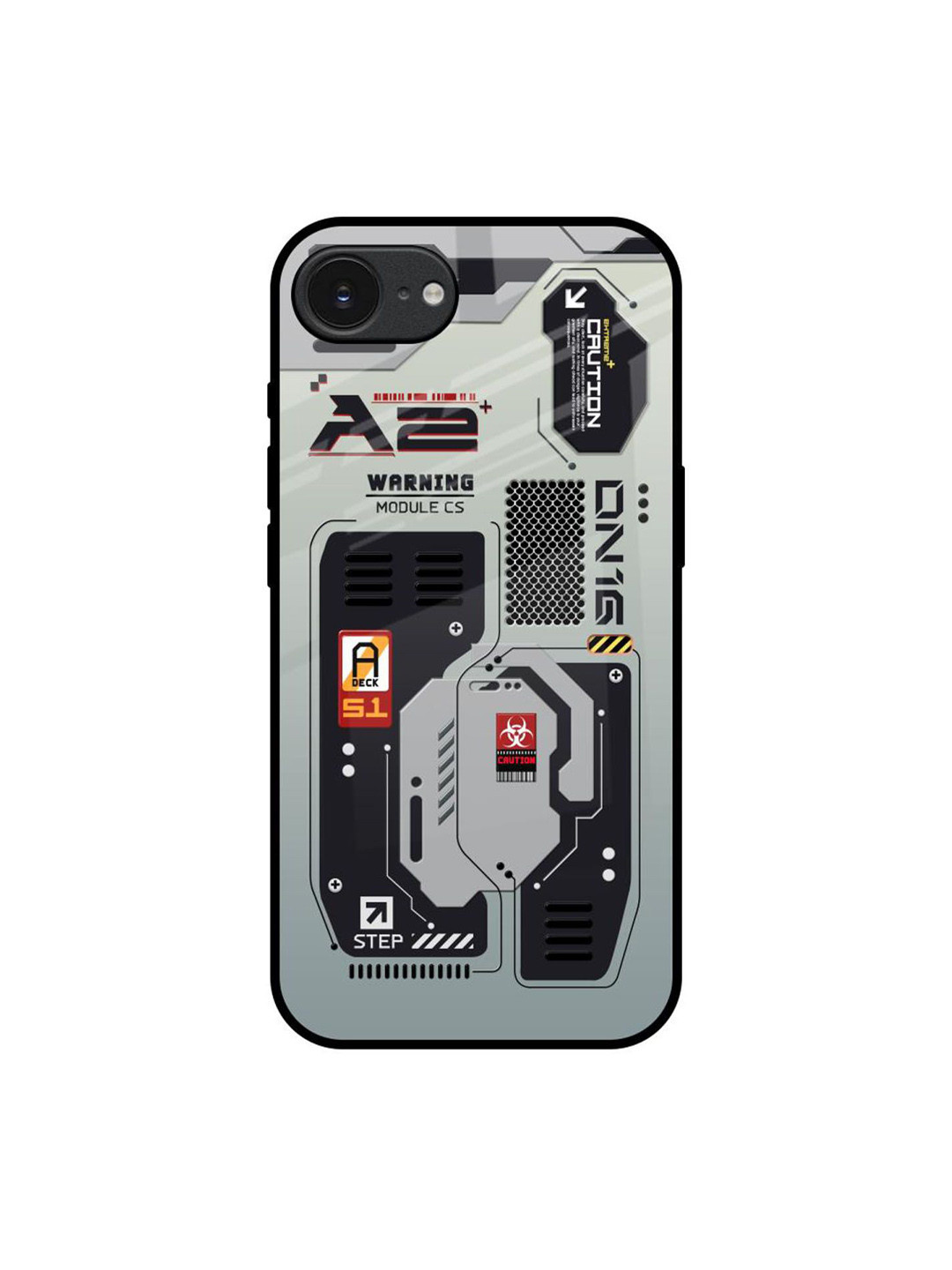 QRIOH Techno Vibes Apple iPhone 16e Impact Resistant Back Case