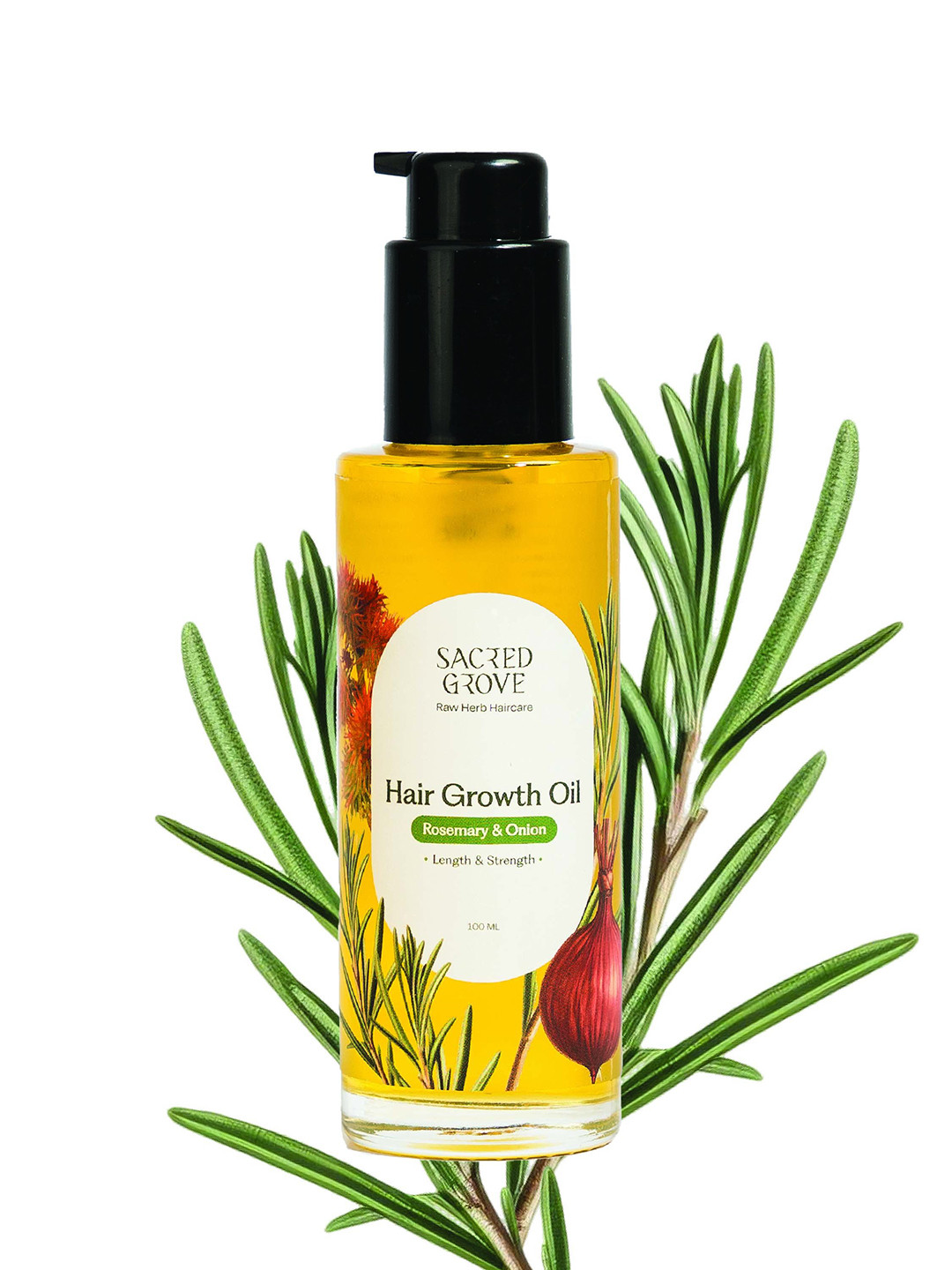 SACRED GROVE Hair Growth Oil With Rosemary & Onion - 100 ml