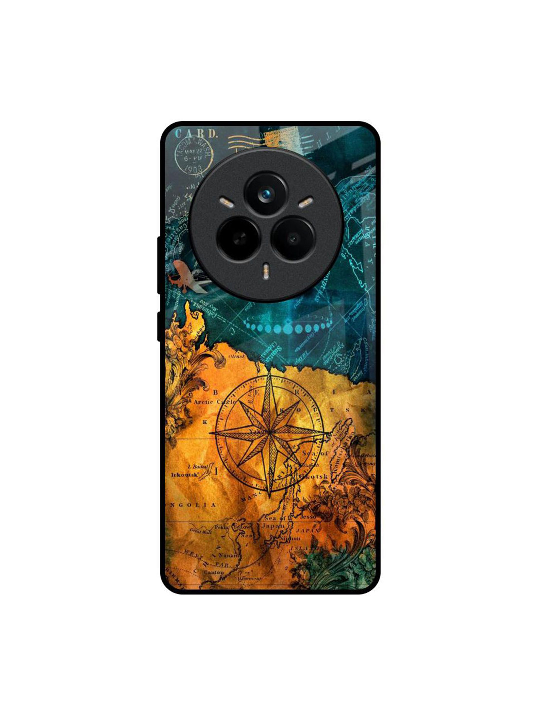 QRIOH Architecture Map Realme 14 Pro 5G Impact Resistant Back Case