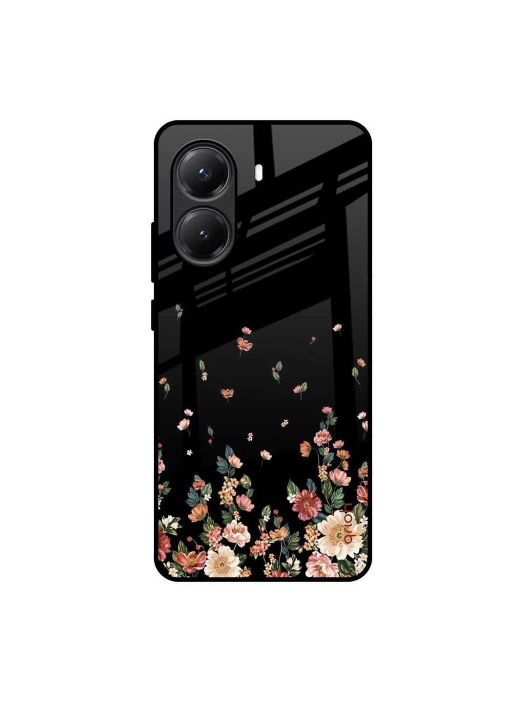 QRIOH Floating Floral Print Poco X7 Pro 5G Impact Resistant Back Case