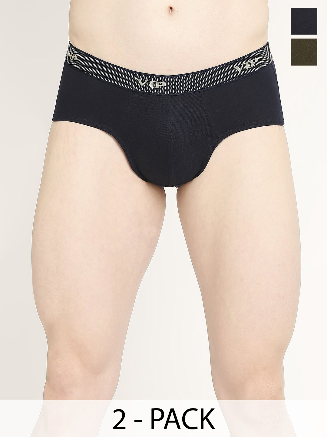VIP Men Pack Of 2 Mid-Rise Basic Briefs VP-MI-BF-FRESH-1P-FM-NB-OL-95-PO2