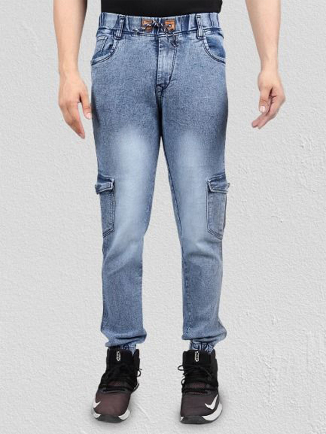 BUZZIC FASHION UNLIMITED Men Jean Mid-Rise Heavy Fade Clean Look Jogger