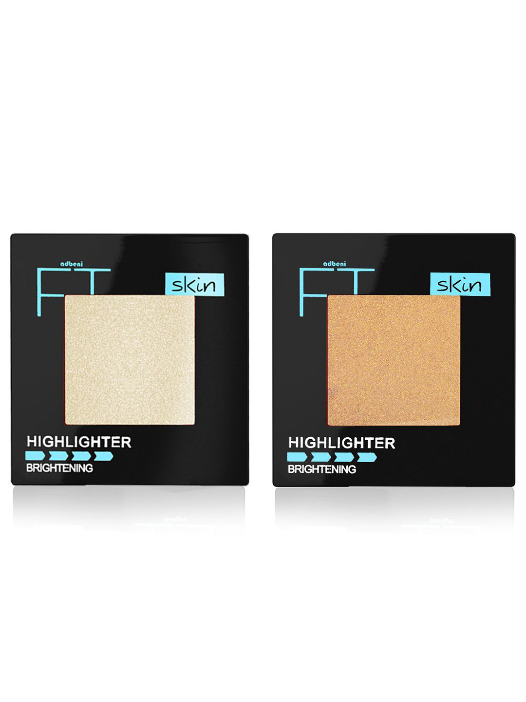 Adbeni Set Of 2 Imported Color & Strokes Baked Highlighter - Shade 01-04