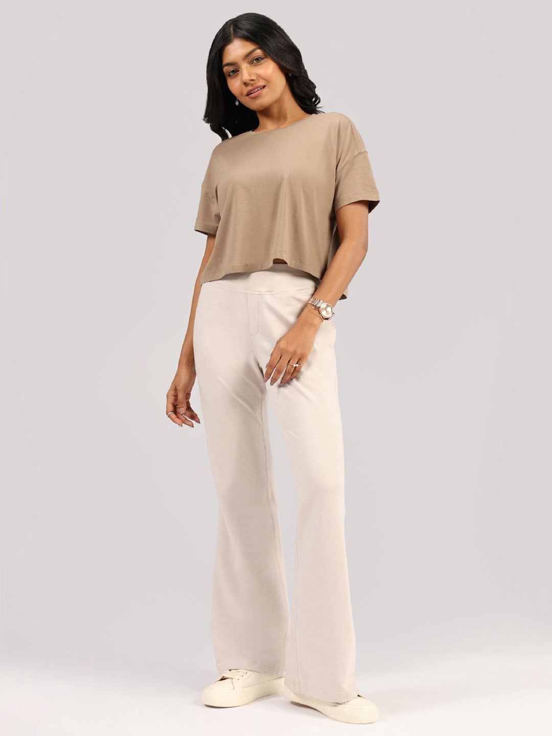 Blissclub Women Cotton Softest Tee Boxy Crop