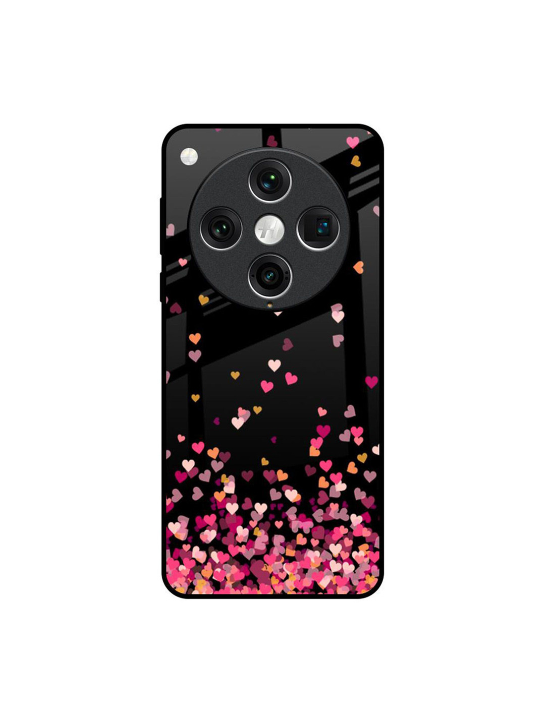 QRIOH Heart Rain Fall Oppo Find X8 Pro Impact Resistant Back Case