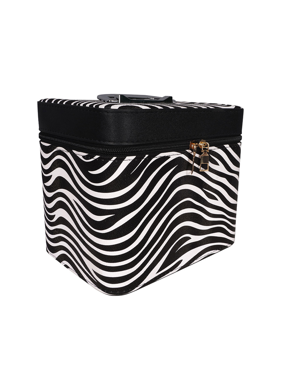 Cameleon Black & White Printed Makeup Organizer