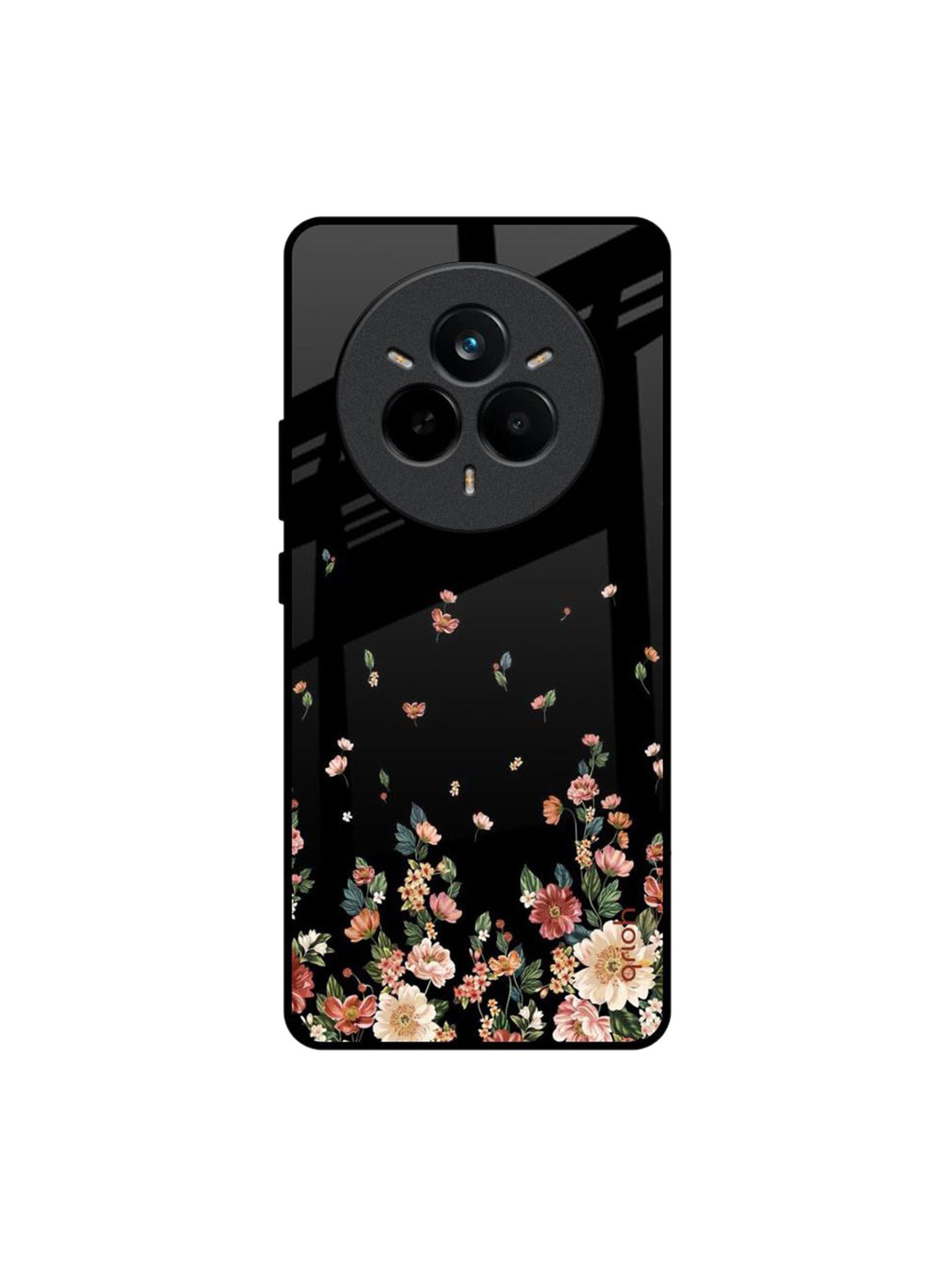QRIOH Floating Floral Print Realme 14 Pro 5G Impact Resistant Back Case
