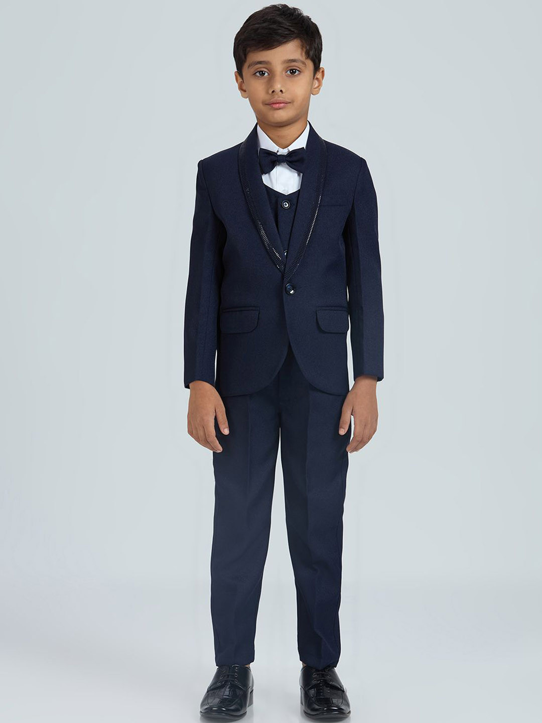 YK Boys Sequin Embellished Single-Breasted Five Piece Party Suit