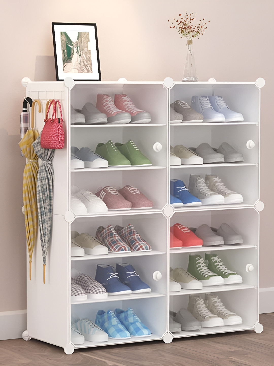 Sasimo White 12 Shelfs Reusable Multi-Utility Organisers