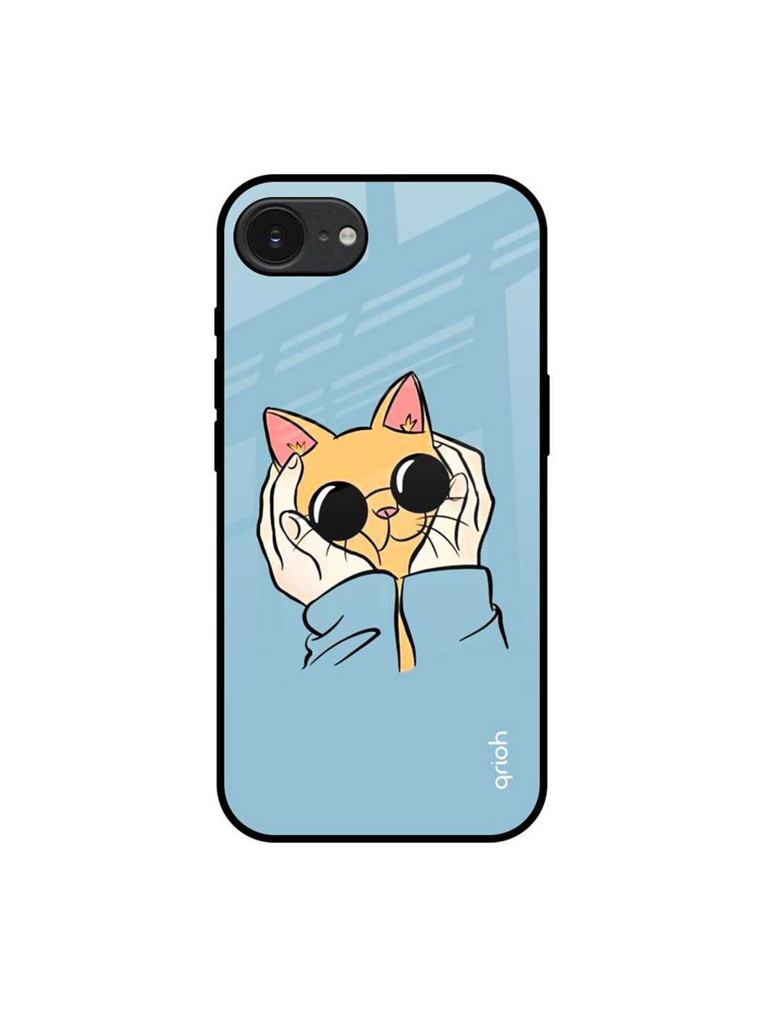 QRIOH Adorable Cute Kitty Apple iPhone 16e Impact Resistant Back Case