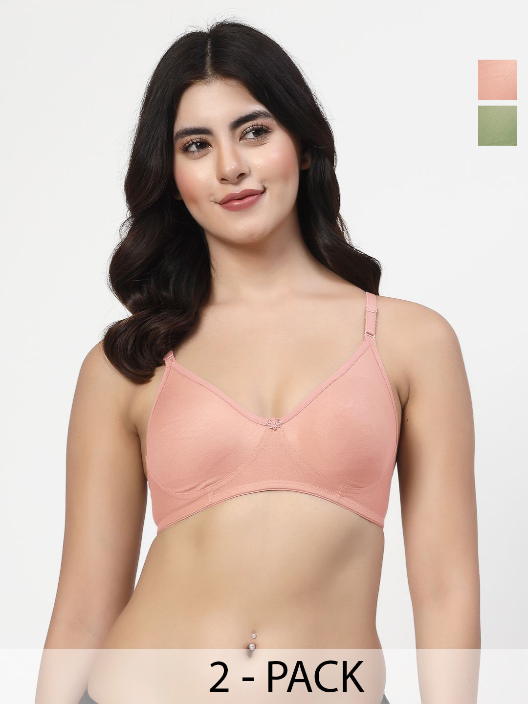 LILY Pack Of 2 Full Coverage T-shirt Bra