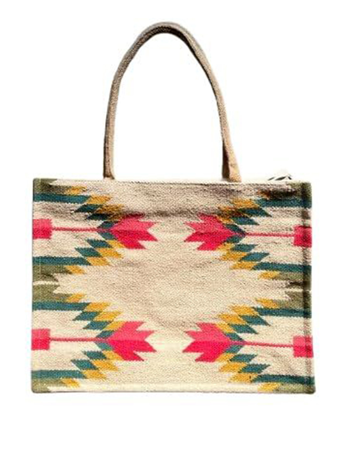 CRAFTINENCE Women Geometric Printed Shopper Cotton Shoulder Bag