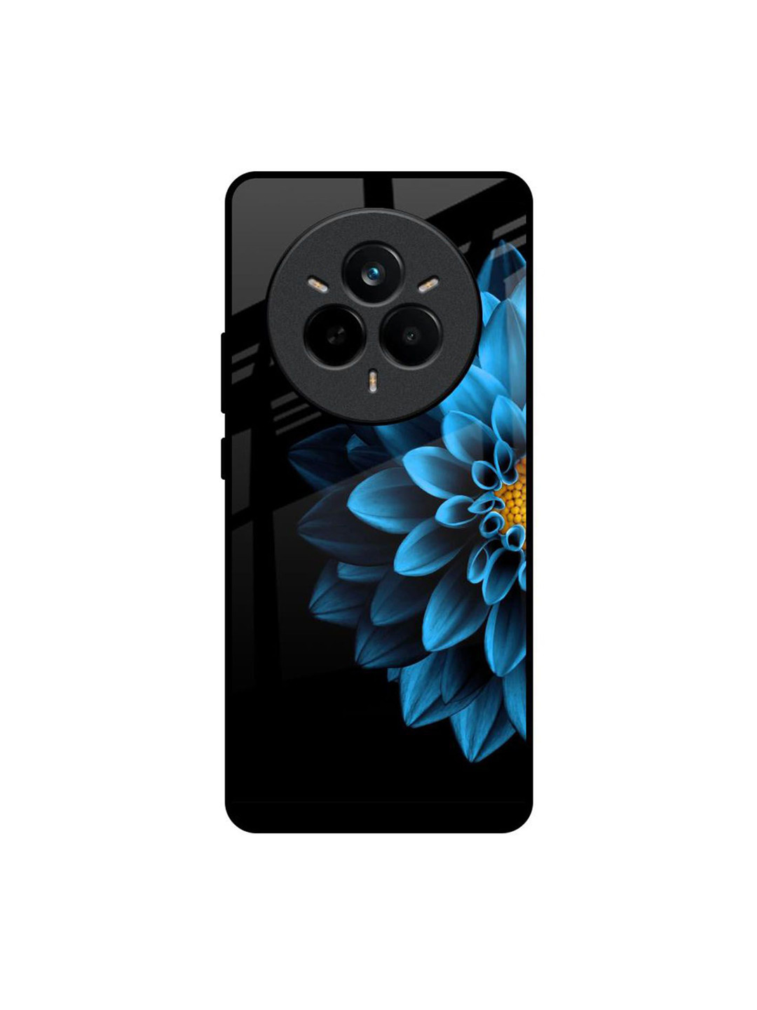 QRIOH Half Blue Flower Floral Realme 14 Pro 5G Impact Resistant Back Case