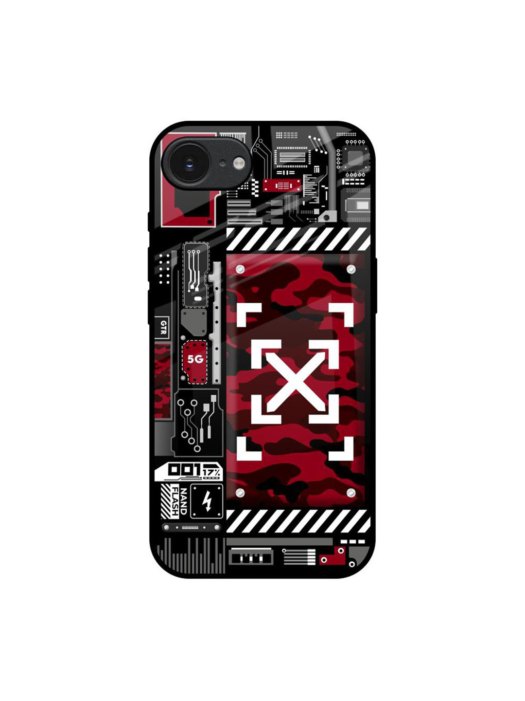 QRIOH Technology Art Apple iPhone 16e Impact Resistant Back Case